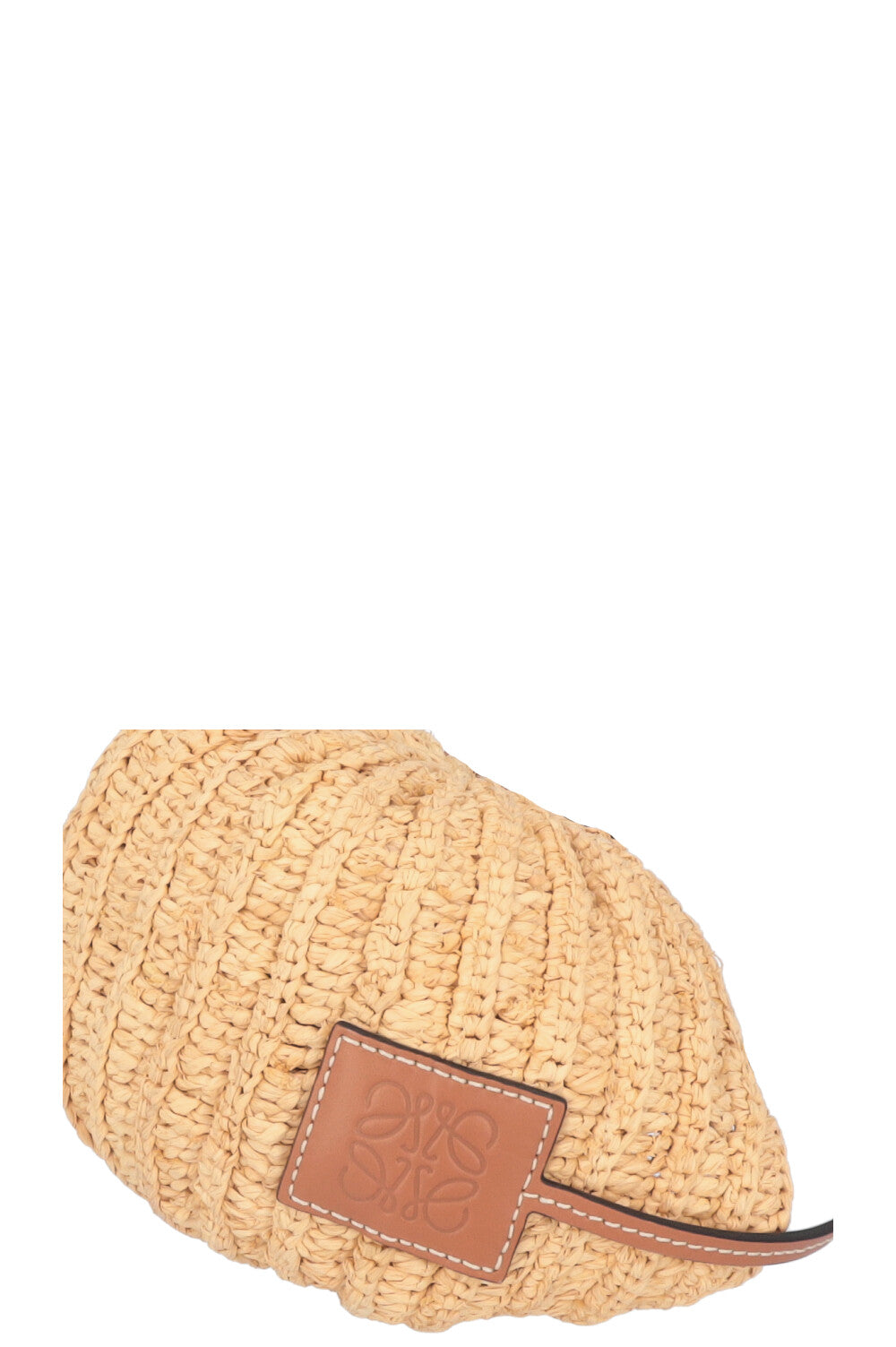 LOEWE Paulas Ibiza Shell Moon Raffia Crossbody Bag