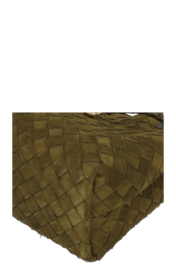 BOTTEGA VENETA Andiamo Small Suede Olive Oil