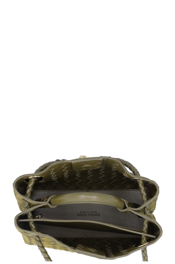 BOTTEGA VENETA Andiamo Small Suede Olive Oil