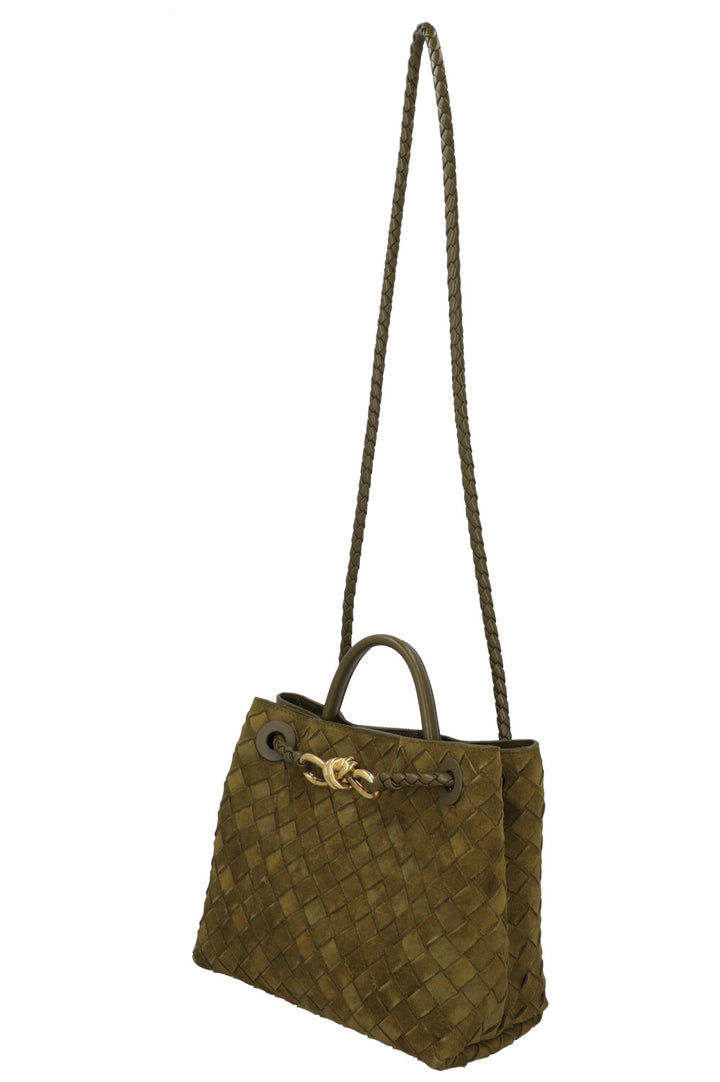 BOTTEGA VENETA Andiamo Small Suede Olive Oil