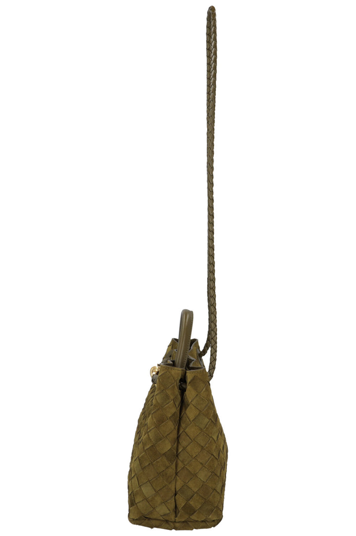 BOTTEGA VENETA Andiamo Small Suede Olive Oil