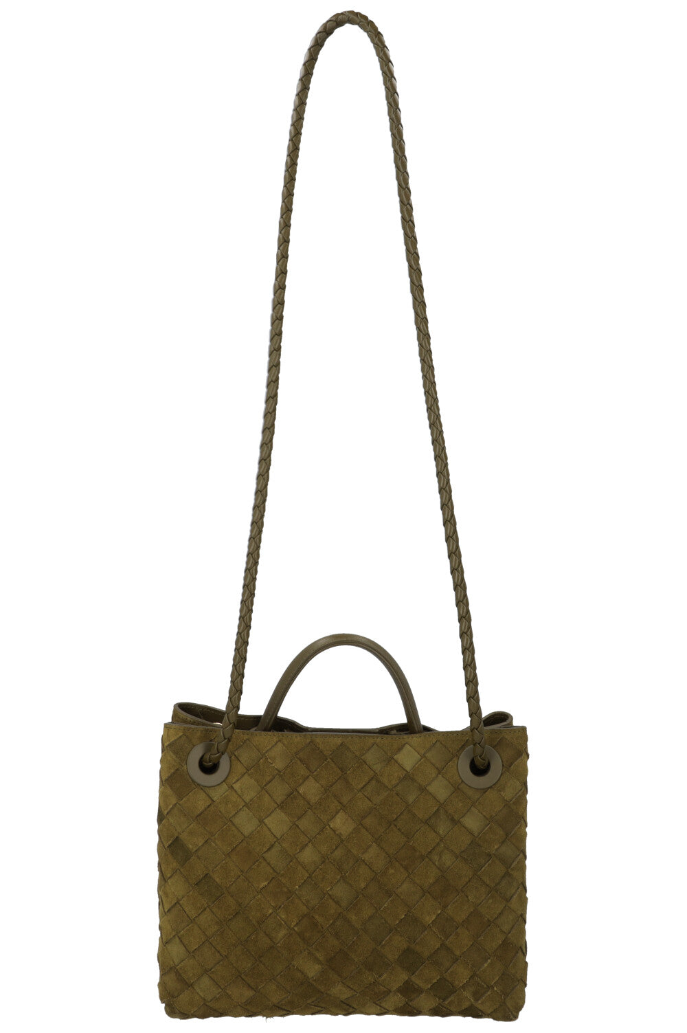 BOTTEGA VENETA Andiamo Small Suede Olive Oil