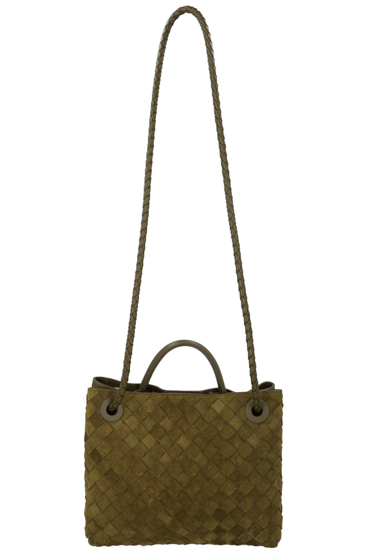 BOTTEGA VENETA Andiamo Small Suede Olive Oil