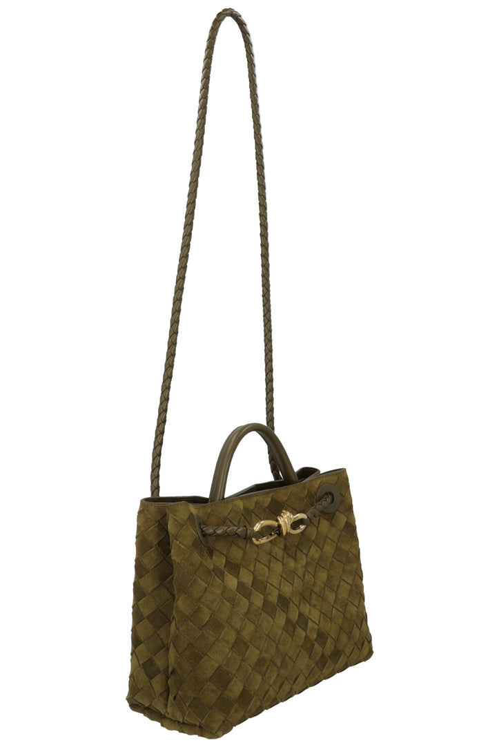 BOTTEGA VENETA Andiamo Small Suede Olive Oil