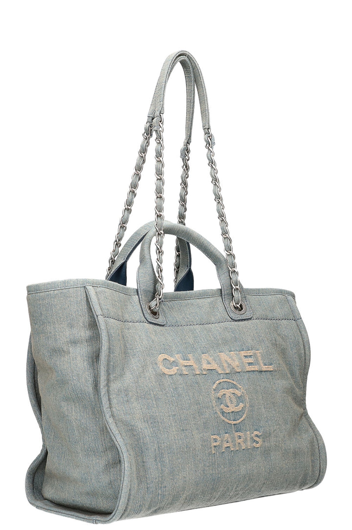 CHANEL Deauville Large Washed Denim