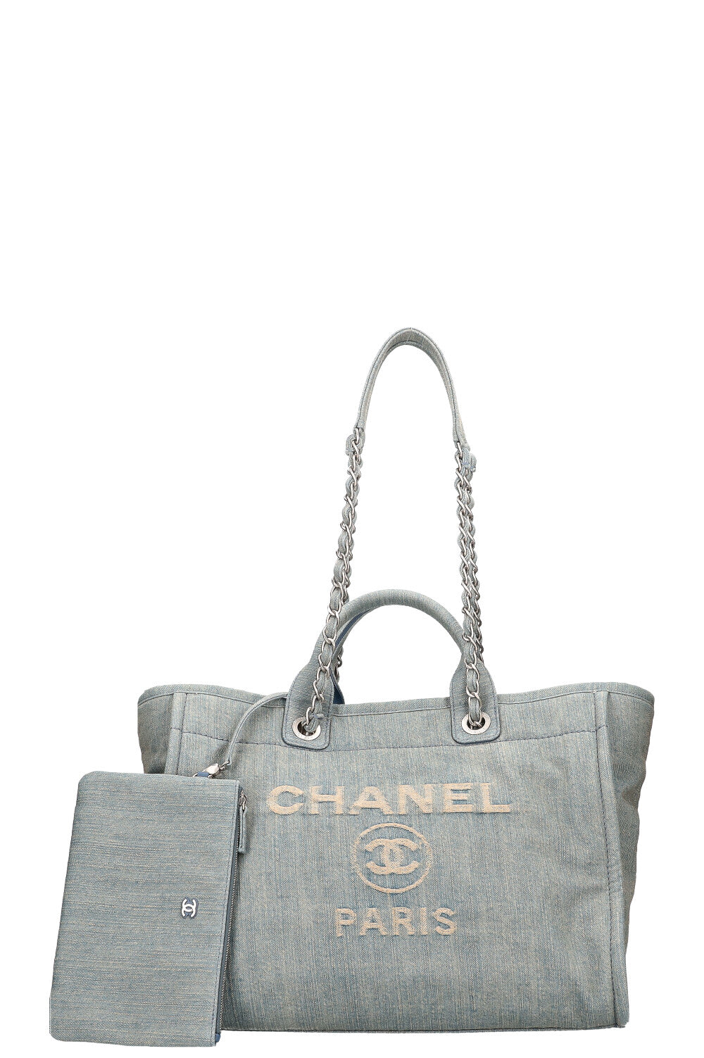 CHANEL Deauville Large Washed Denim