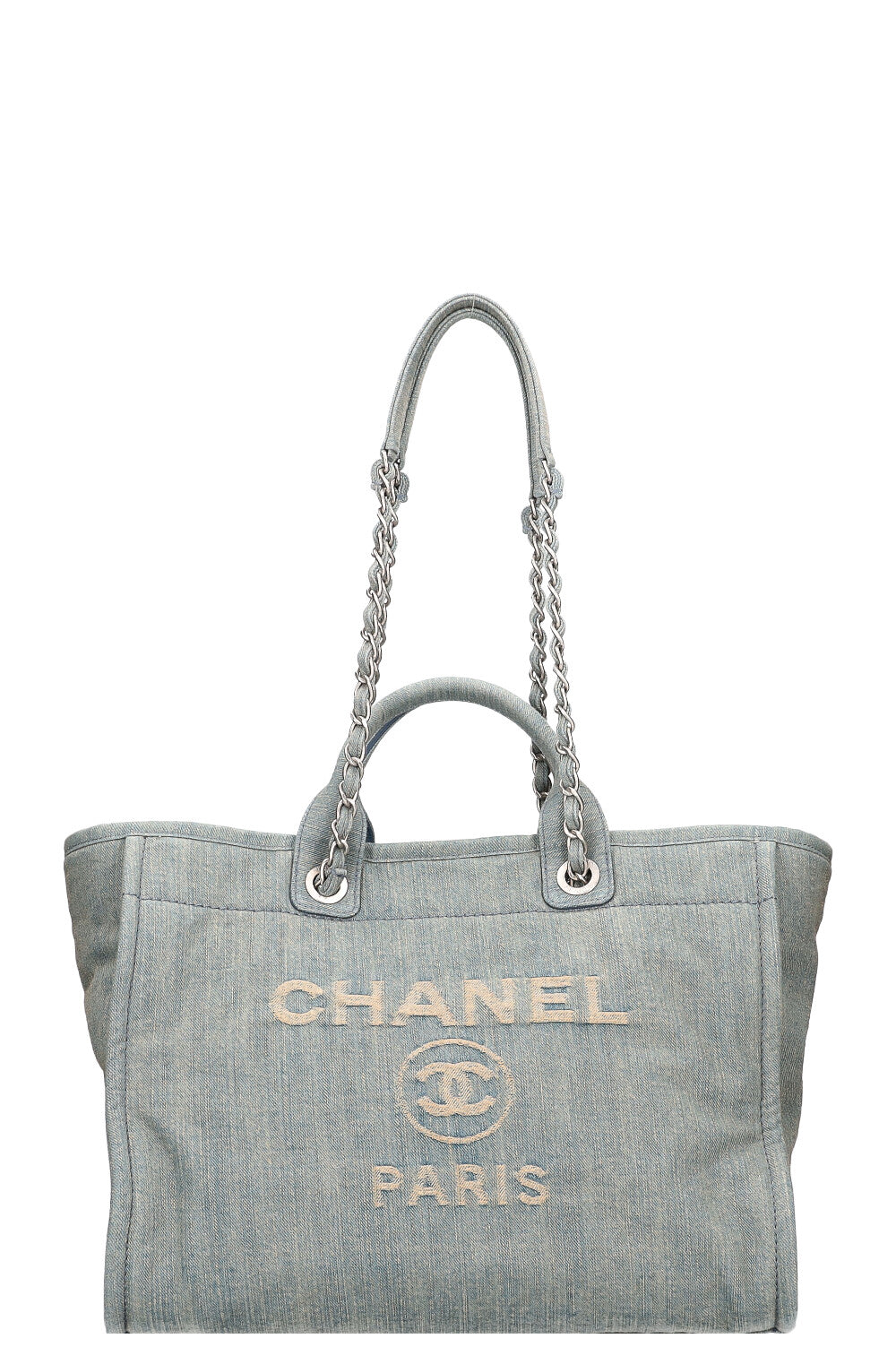 CHANEL Deauville Large Washed Denim