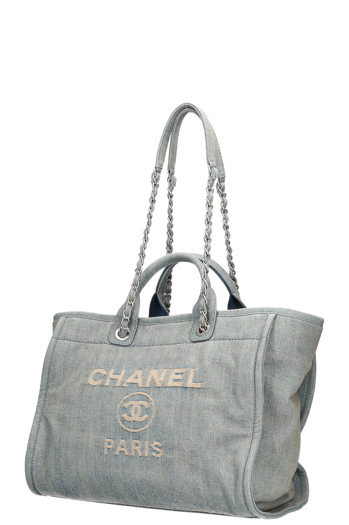 CHANEL Deauville Large Washed Denim