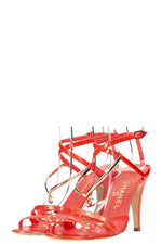 CHANEL Heels Patent Coral