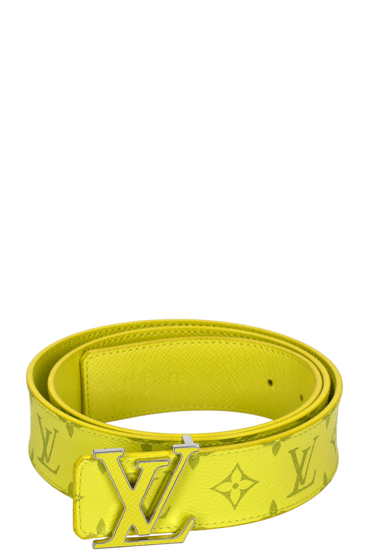 LOUIS VUITTON Initiales Belt MNG Neon Yellow