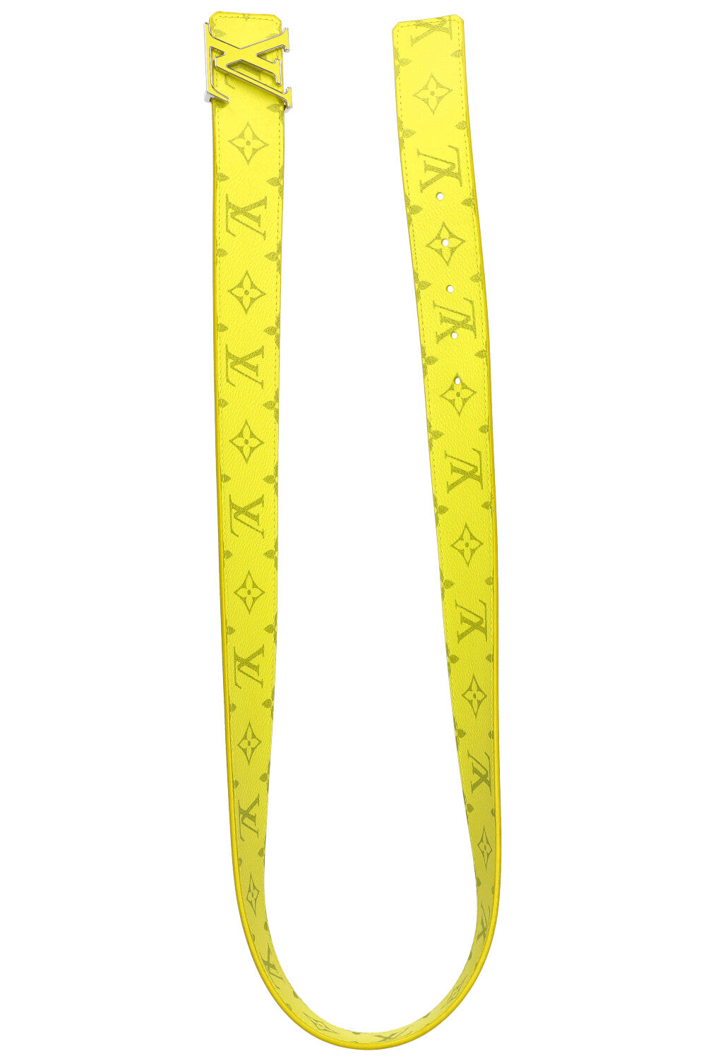 LOUIS VUITTON Initiales Belt MNG Neon Yellow