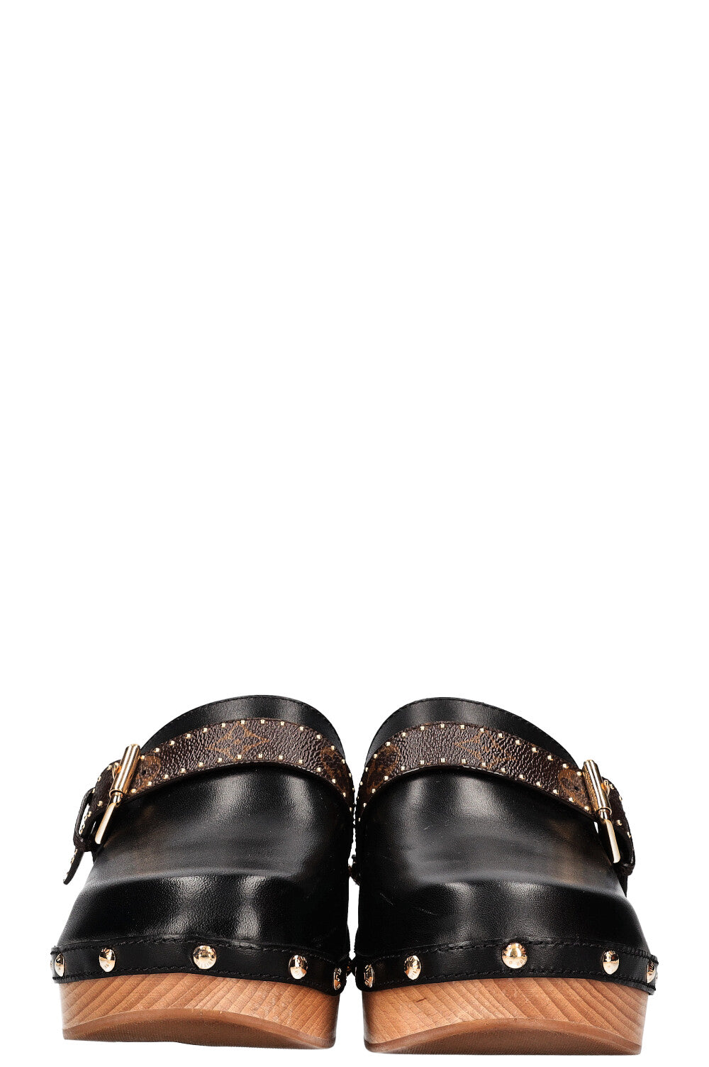 LOUIS VUITTON Cottage Clog Mules MNG Black