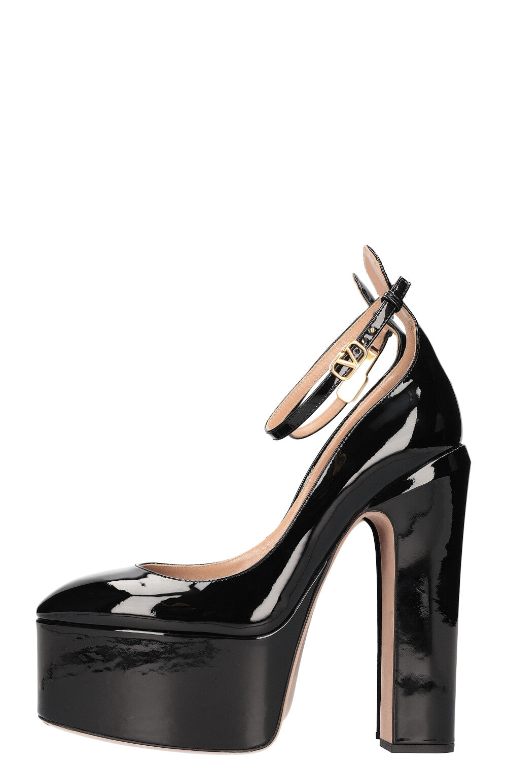 VALENTINO Tan-Go Platform Heels Patent Leather Black – REAWAKE