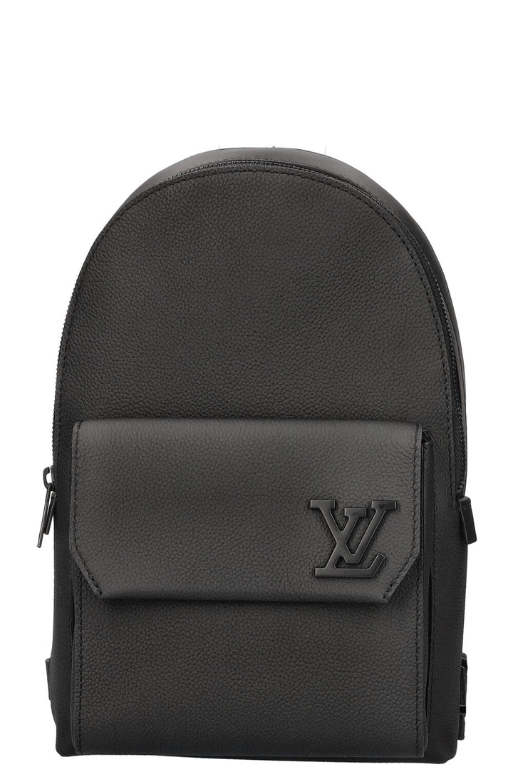 LOUIS VUITTON Pilot Sling Bag Leather Black