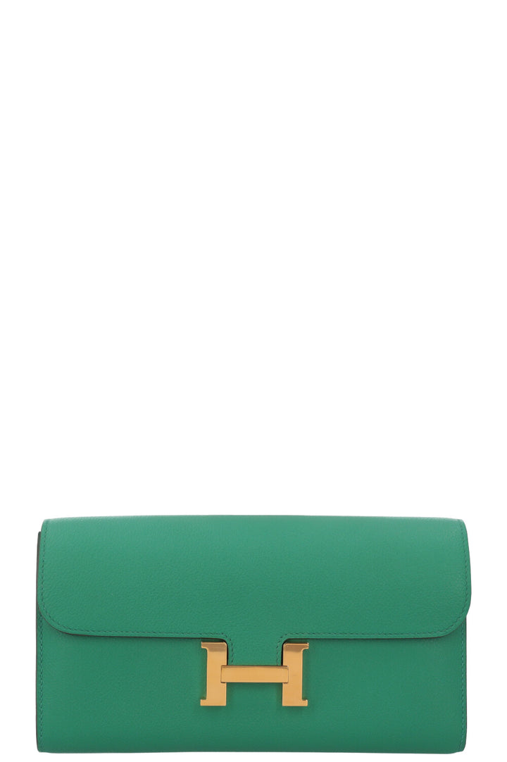 HERMES Constance Wallet Evercolor Vert Vertigo