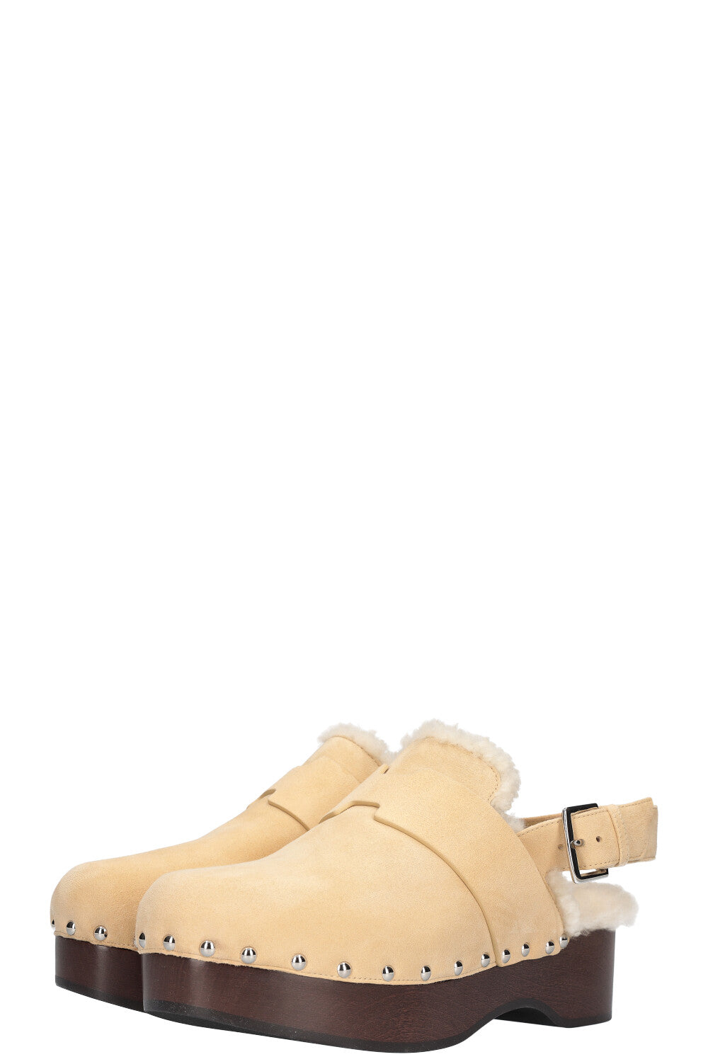 HERMÈS Hermione Shearling Mules Beige – REAWAKE