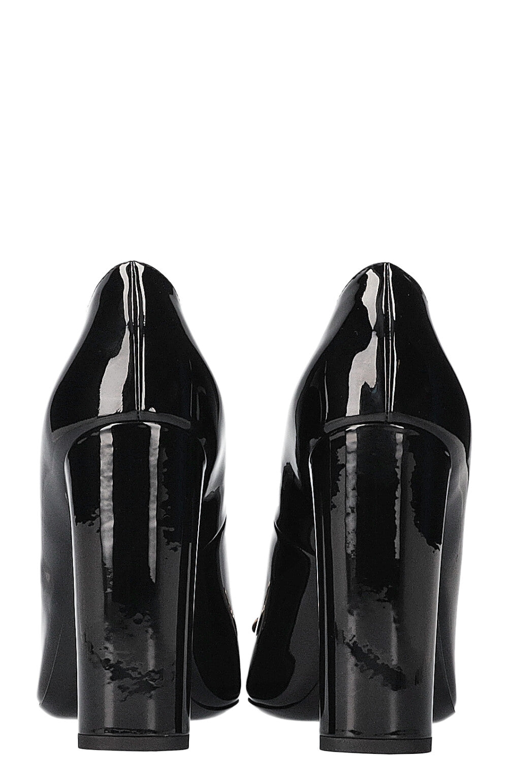 SAINT LAURENT New Maillon Heels Patent Black