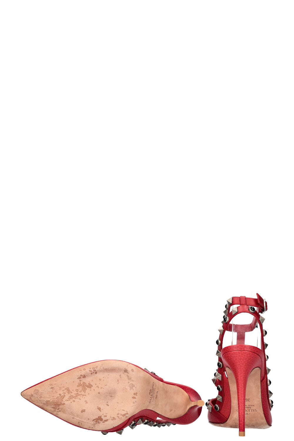 VALENTINO Rockstud Heels Red