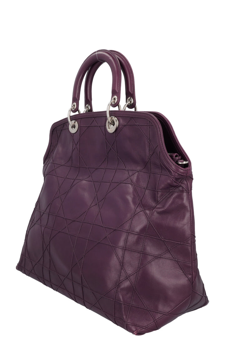CHRISTIAN DIOR Granville Cannage Tote Bag Purple