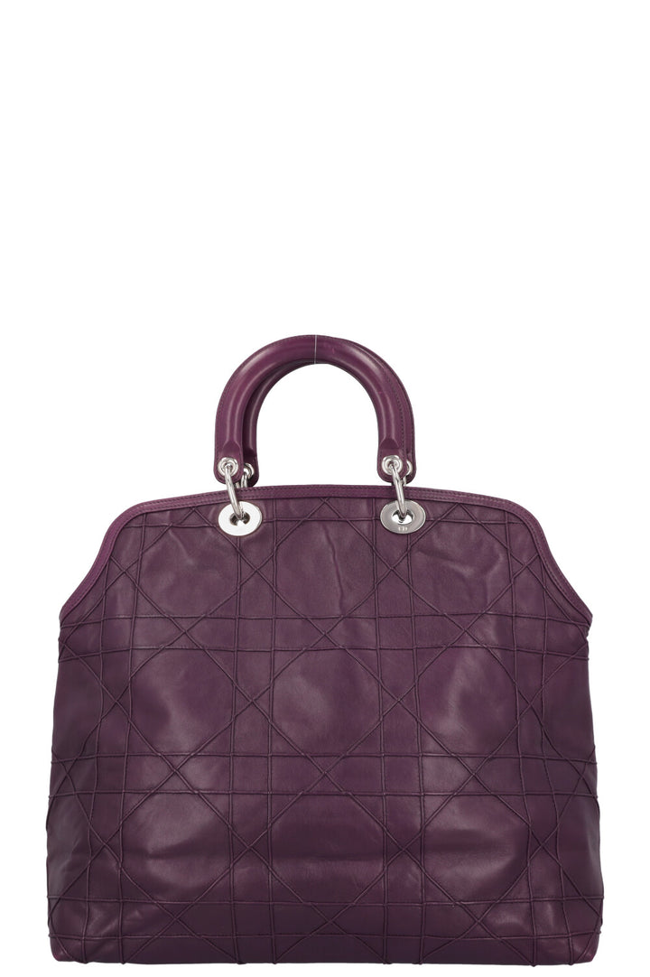 CHRISTIAN DIOR Granville Cannage Tote Bag Purple