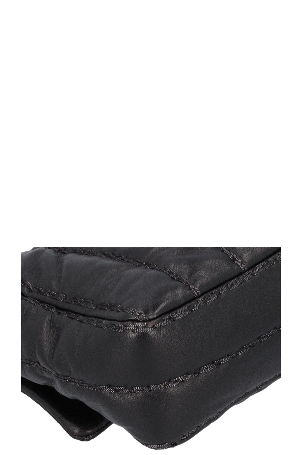 CHANEL Vertical Stitch Single Flap Bag Black