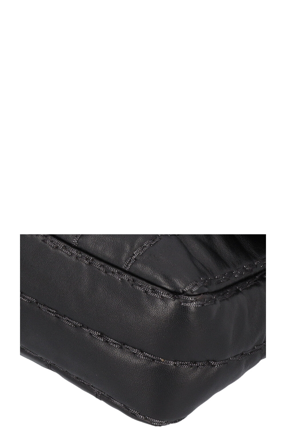 CHANEL Vertical Stitch Single Flap Bag Black