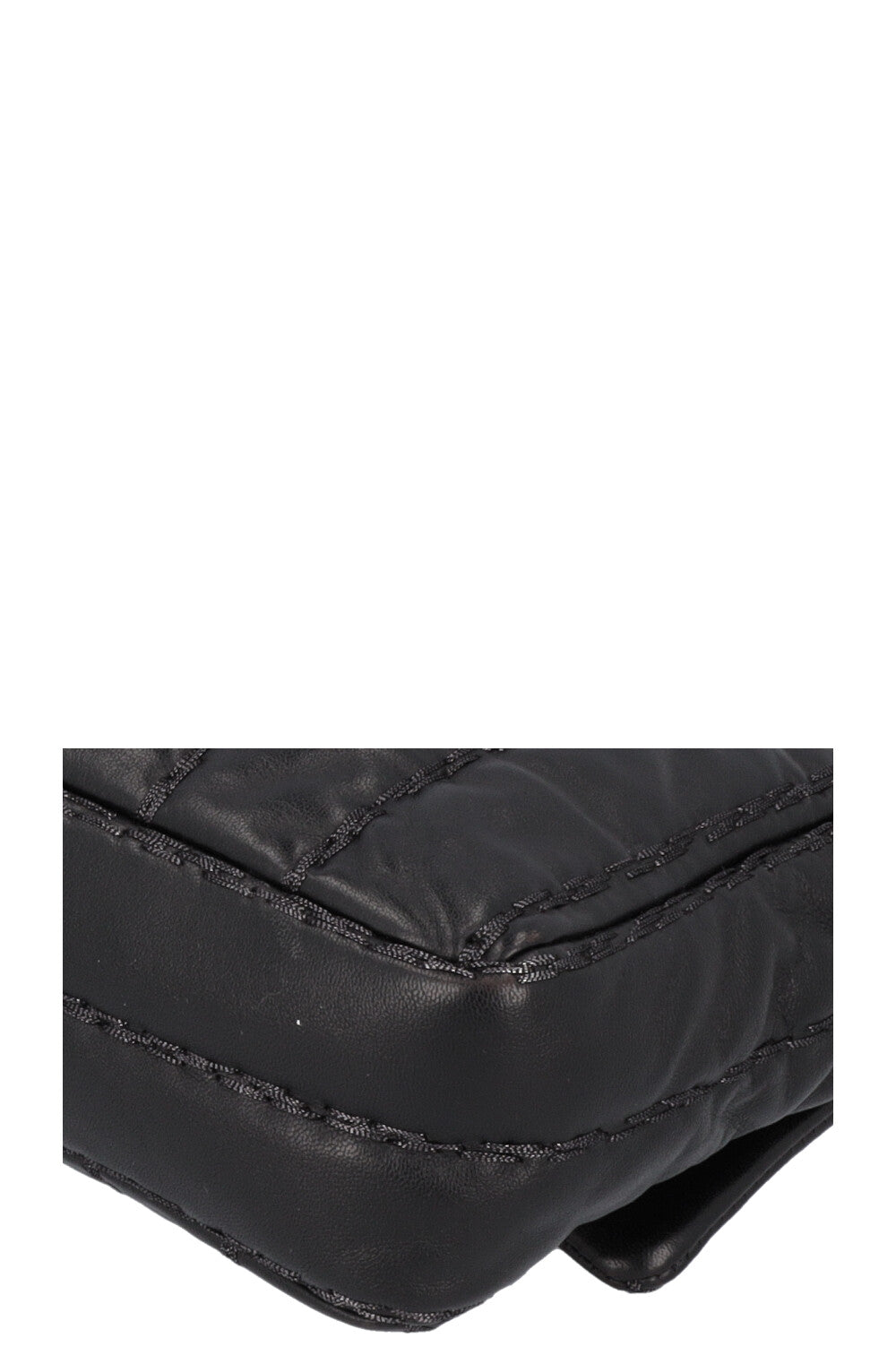 CHANEL Vertical Stitch Single Flap Bag Black
