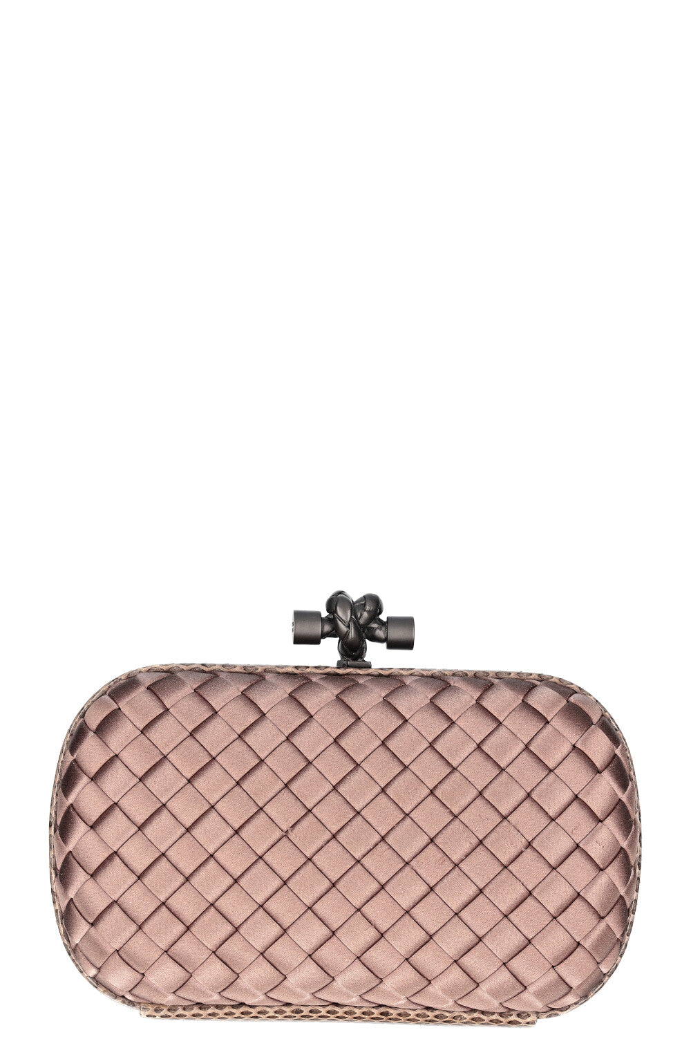 BOTTEGA VENETA Knot Clutch Satin Water Snake