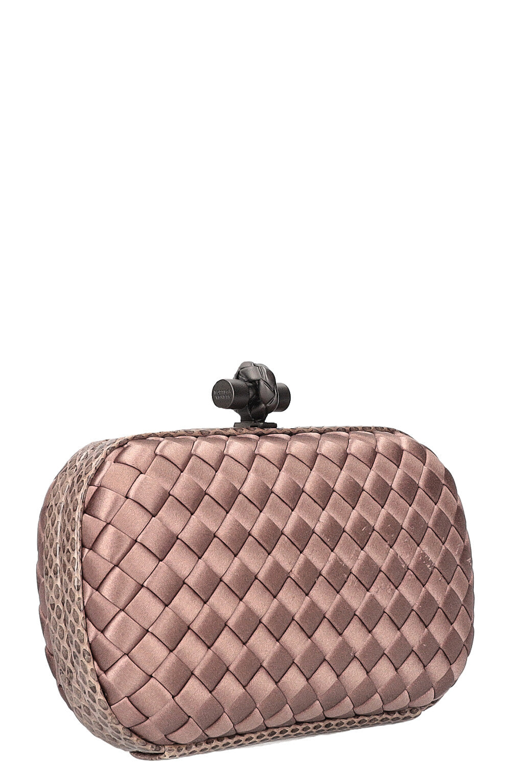 BOTTEGA VENETA Knot Clutch Satin Water Snake