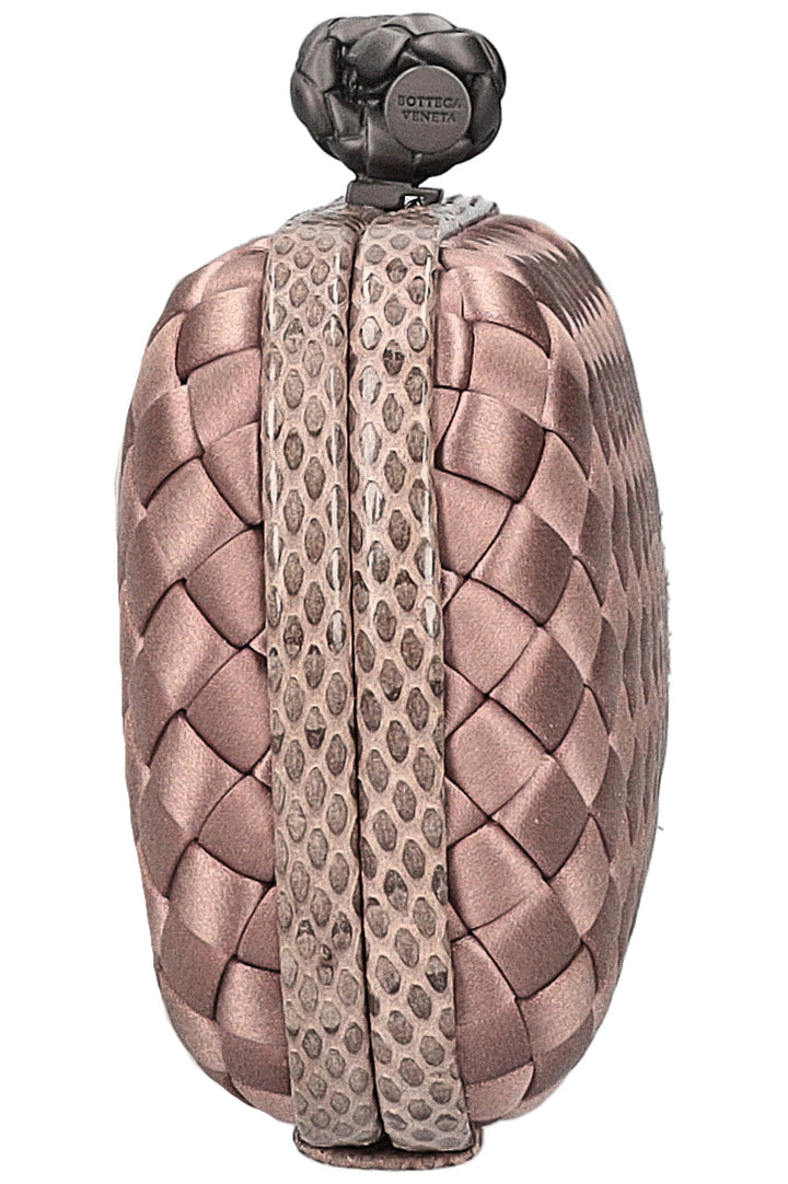 BOTTEGA VENETA Knot Clutch Satin Water Snake