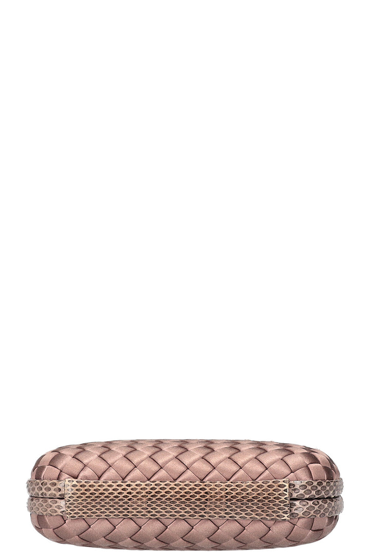 BOTTEGA VENETA Knot Clutch Satin Water Snake