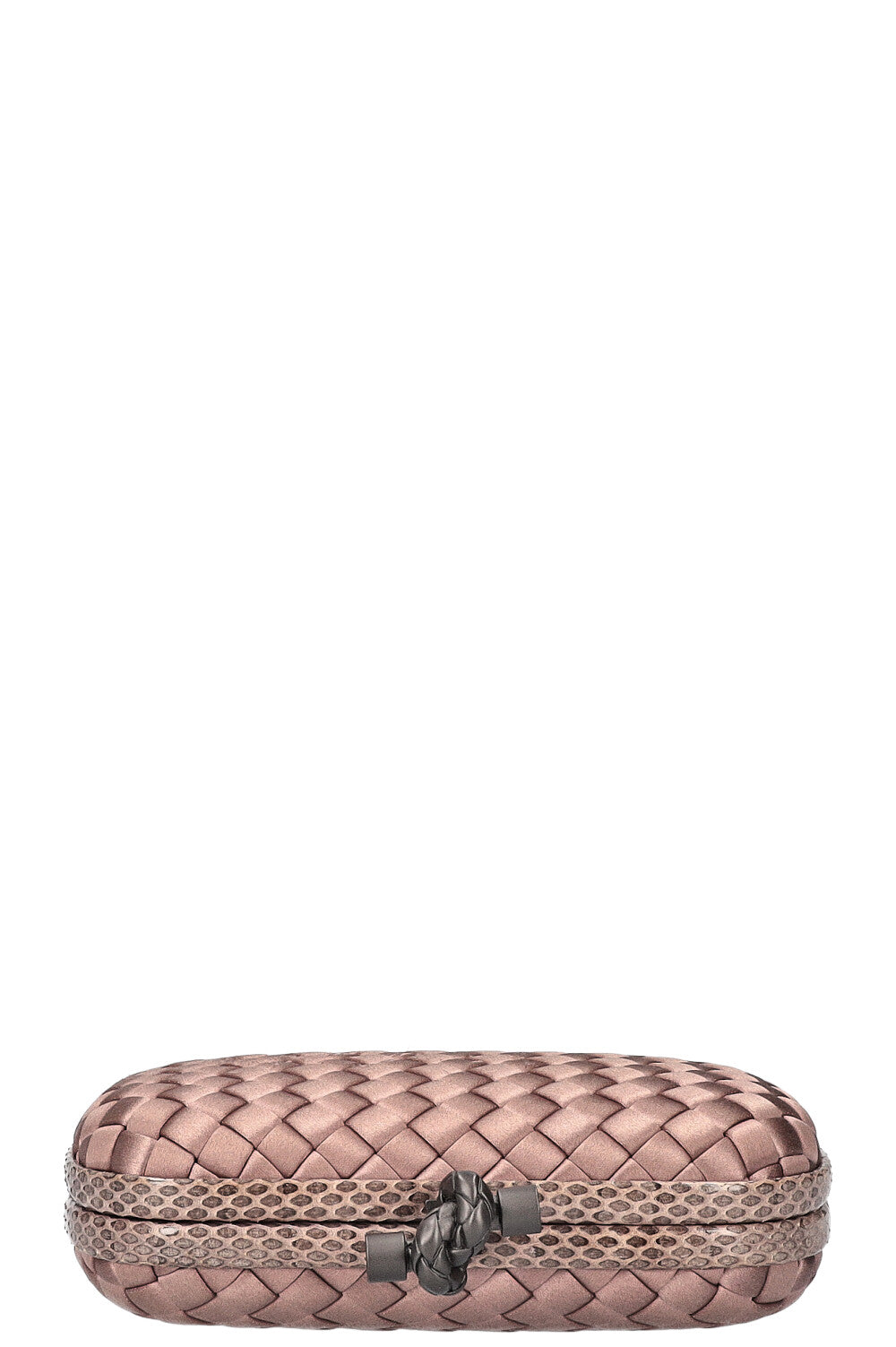 BOTTEGA VENETA Knot Clutch Satin Water Snake