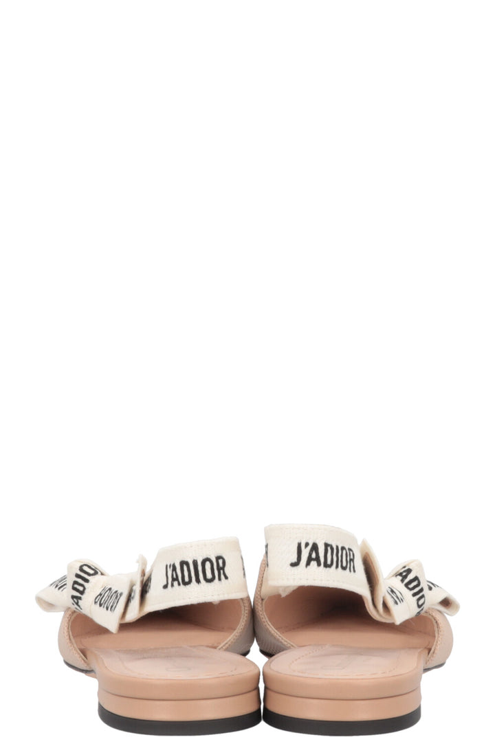 CHRISTIAN DIOR J'adior Slingback Flats Beige