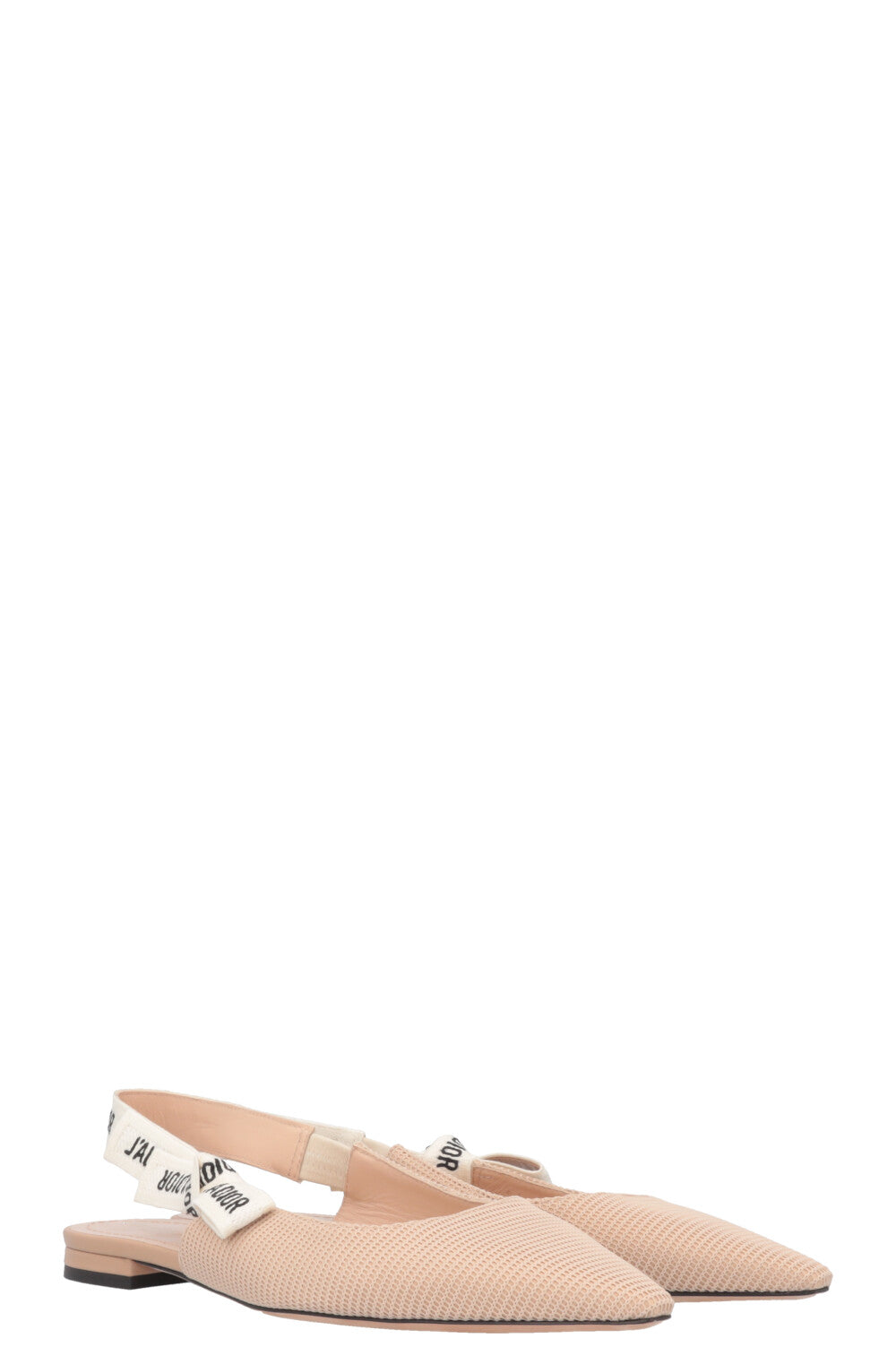 CHRISTIAN DIOR J'adior Slingback Flats Beige