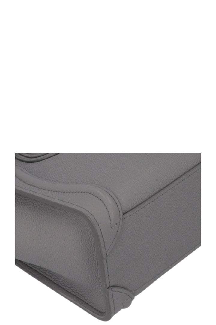 CELINE Nano Luggage Crossbody Bag Grey