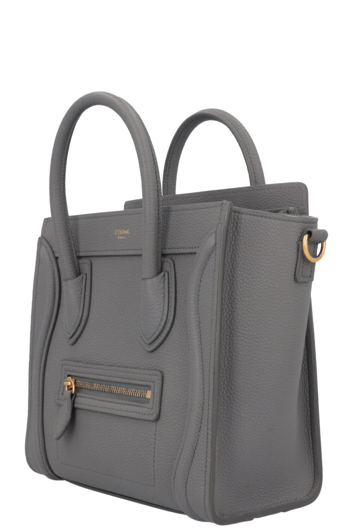CELINE Nano Luggage Crossbody Bag Grey