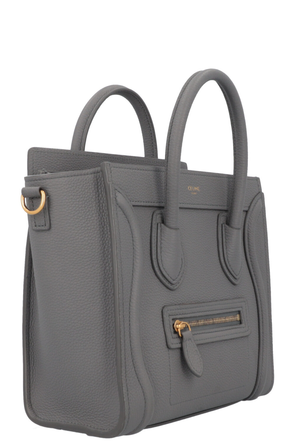 CELINE Nano Luggage Crossbody Bag Grey