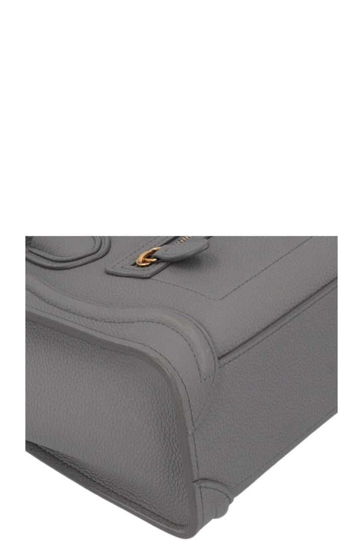 CELINE Nano Luggage Crossbody Bag Grey