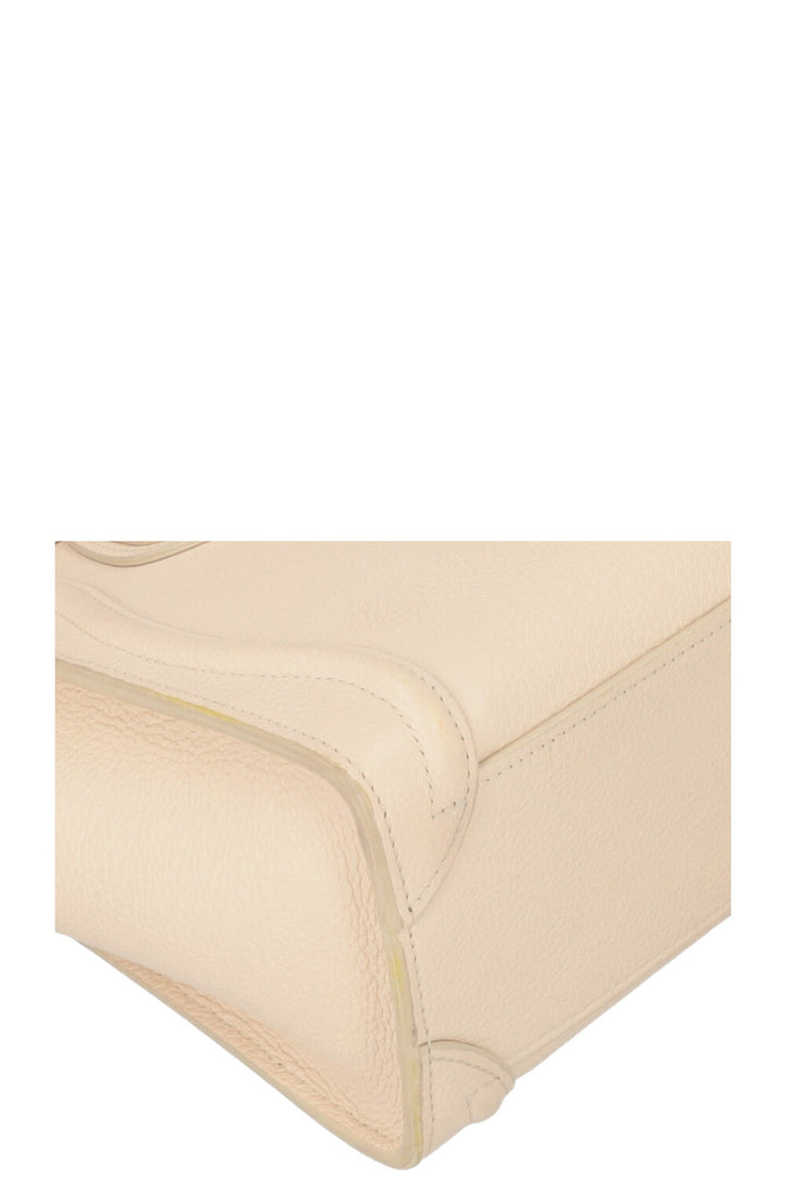 CELINE Nano Luggage Crossbody Bag Ivory