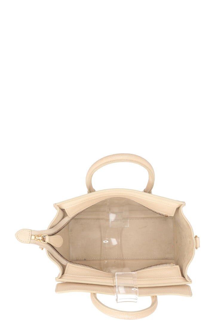 CELINE Nano Luggage Crossbody Bag Ivory