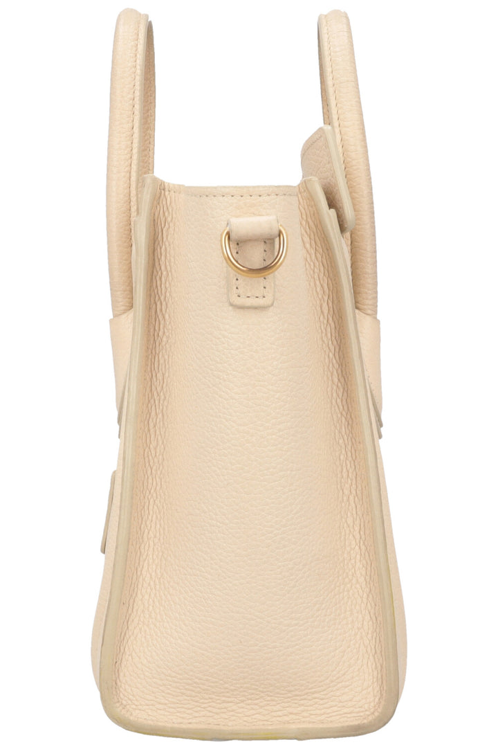CELINE Nano Luggage Crossbody Bag Ivory