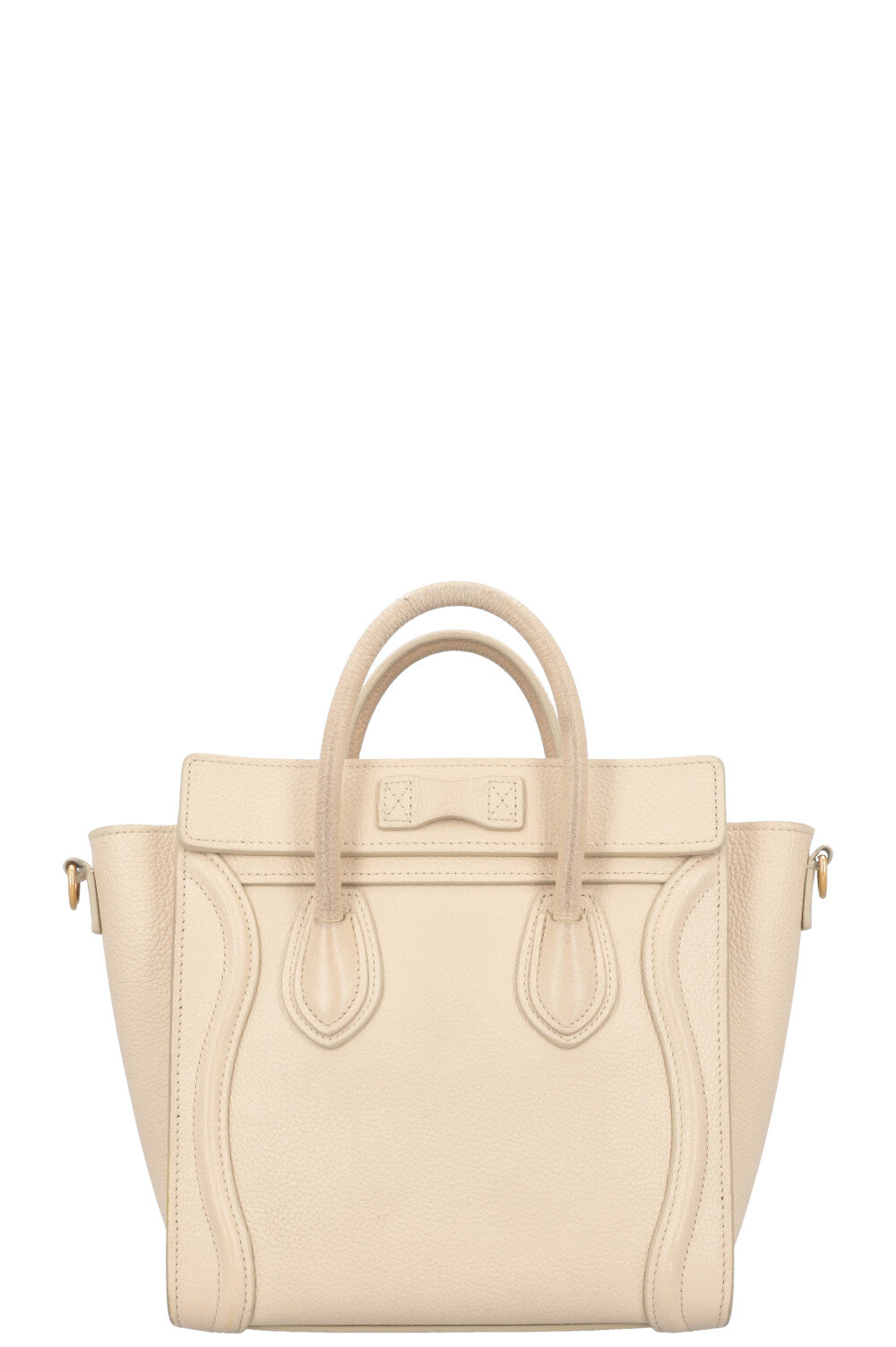 CELINE Nano Luggage Crossbody Bag Ivory