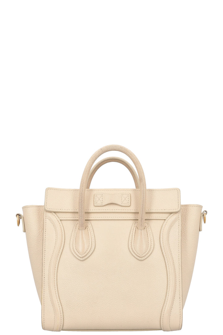 CELINE Nano Luggage Crossbody Bag Ivory