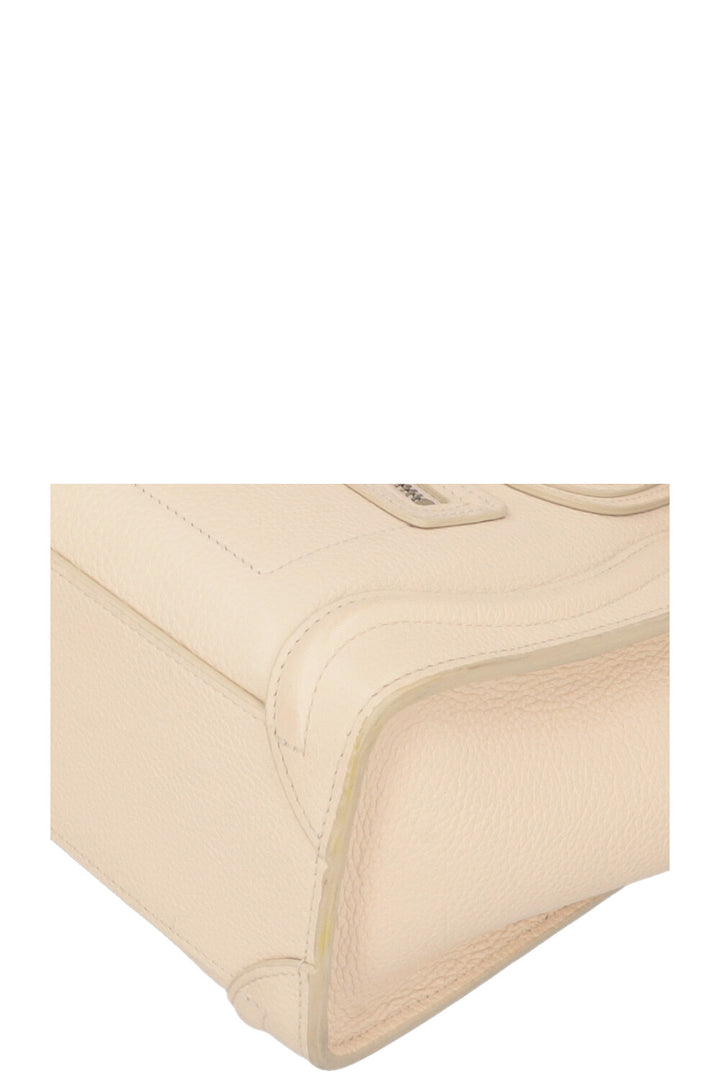 CELINE Nano Luggage Crossbody Bag Ivory