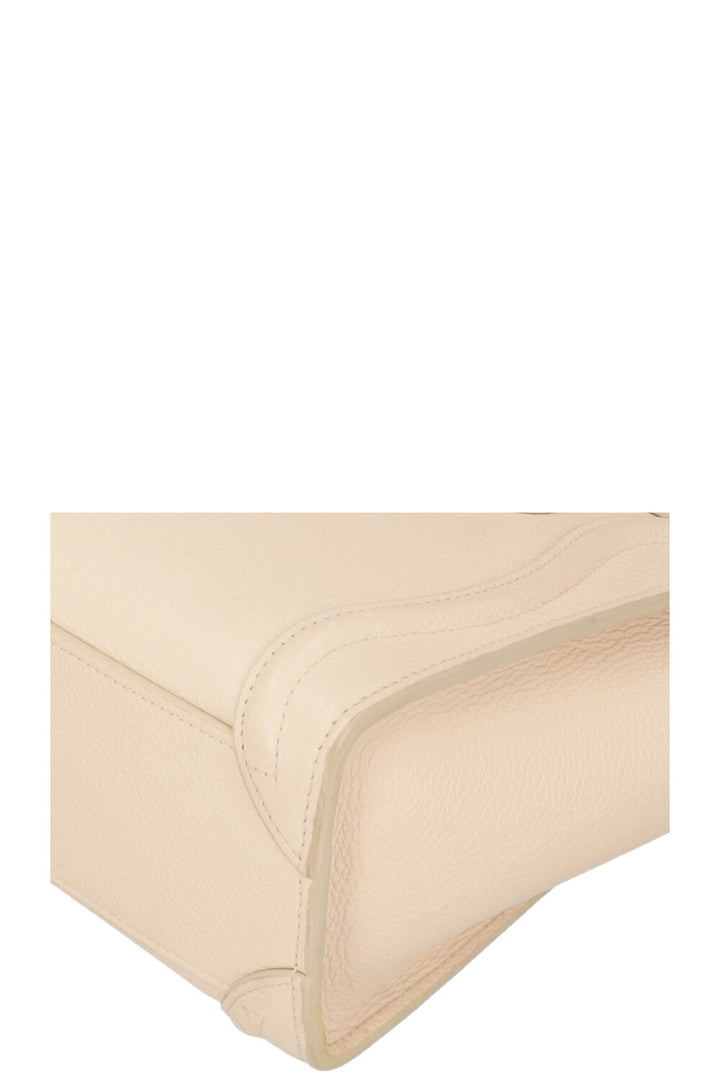 CELINE Nano Luggage Crossbody Bag Ivory