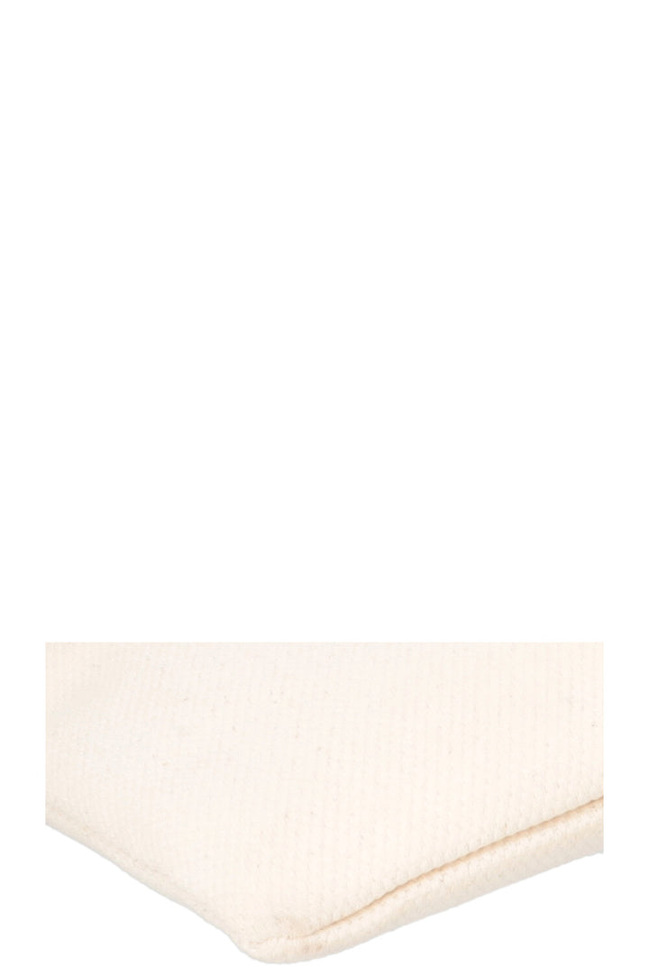 CELINE Logo Zip Pouch Cream Canvas