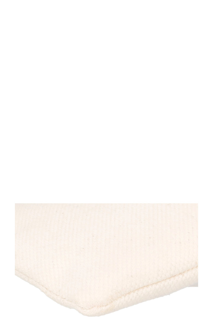 CELINE Logo Zip Pouch Cream Canvas
