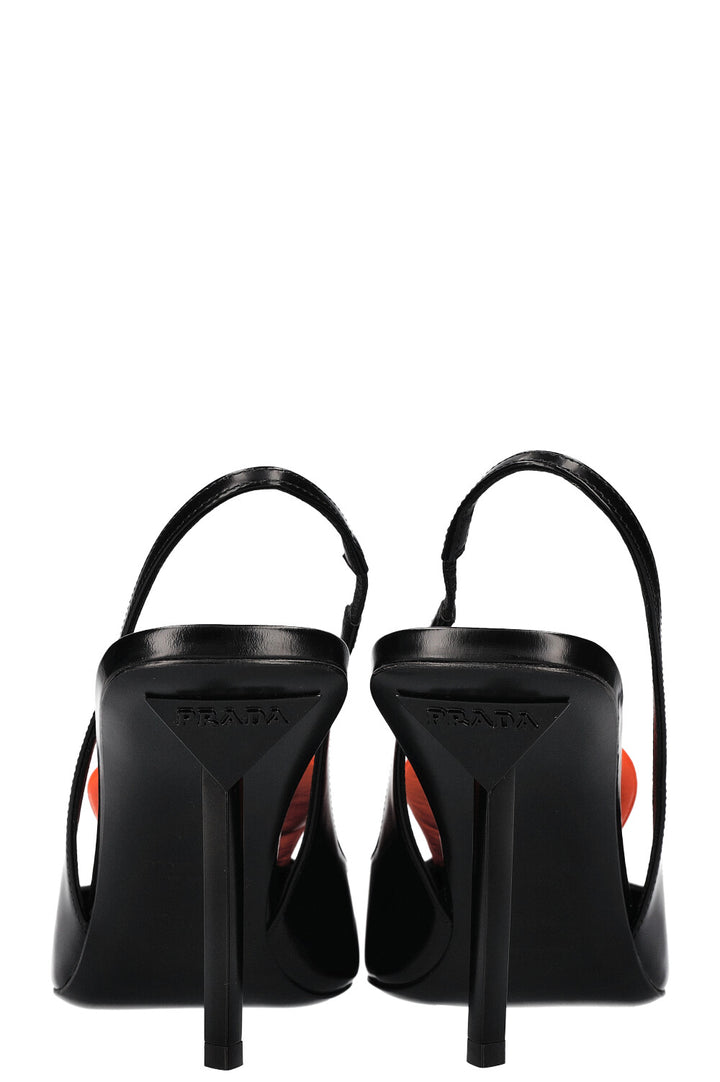 PRADA Slingback Heels Logo Tongue