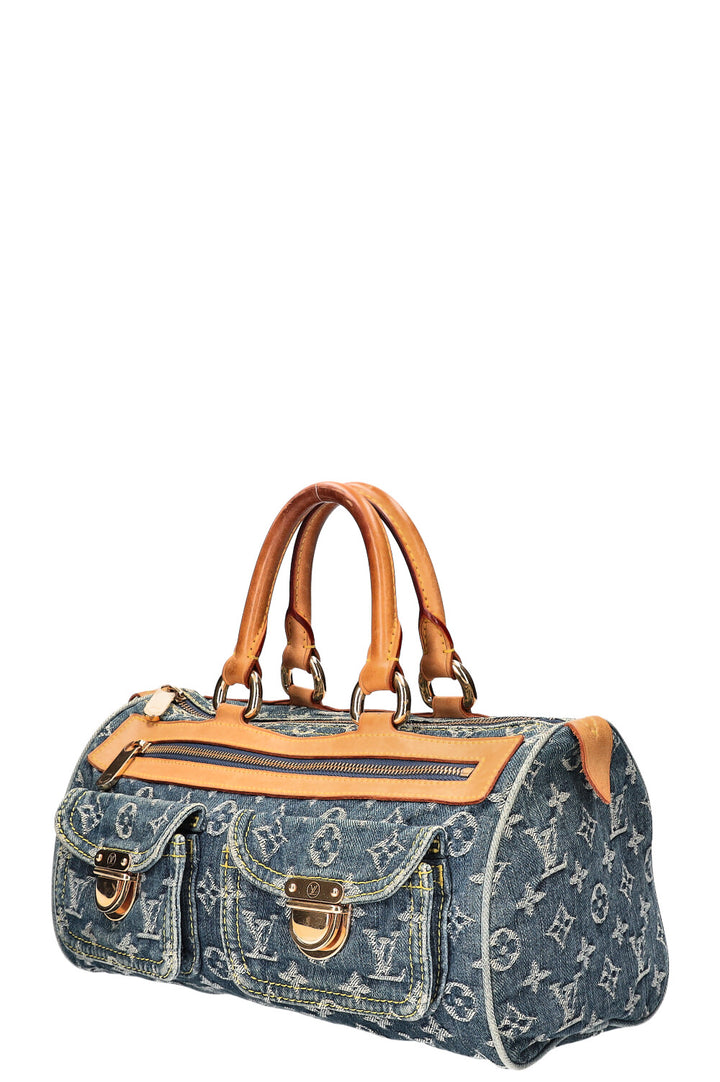 LOUIS VUITTON Neo Speedy Bag Denim Blue