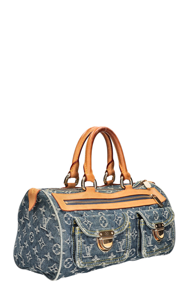 LOUIS VUITTON Neo Speedy Bag Denim Blue